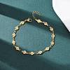 304 Stainless Steel Chain Bracelets BJEW-P376-04G-3