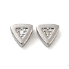 Real Platinum Plated Brass Micro Pave Cubic Zirconia Beads KK-H455-08P-01-1