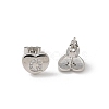 Rack Plating Brass Micro Pave Clear Cubic Zirconia Stud Earrings EJEW-K299-01P-Q-4