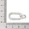 Rhodium Plated 925 Sterling Silver Fold Over Clasps STER-M114-13P-3