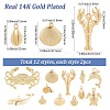 24Pcs 12 Styles Alloy Pendants FIND-SC0021-01-2
