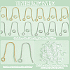 Unicraftale 60Pcs 2 Color 316 Stainless Steel Earring Hooks STAS-UN0051-26-5