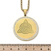 201 Stainless Steel Rhinestone Pendant Necklaces for Women NJEW-U021-06P-5