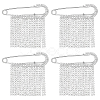4Pcs Zinc Alloy & Crystal Rhinestone Tassel Brooch JEWB-PH0001-84S-1