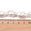 Electroplate Porcelain Imitation Pearl Beads Strands BSHE-Z009-08-2