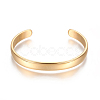 Ion Plating(IP) 304 Stainless Steel Cuff Bangles X-STAS-I110-10-4mm-G-1