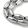 Electroplated Synthetic Magnetic Hematite Beads Strands G-Z032-B01-02E-3