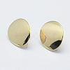 Brass Stud Earring Findings KK-F728-14G-NF-1