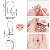 100Pcs 316L Surgical Stainless Steel Hoop Earring Findings STAS-SC0008-52-2