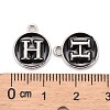 Platinum Plated Alloy Charms X-ENAM-S118-02H-P-3