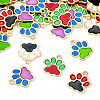 30Pcs 5 Colors Alloy Enamel Pendants FIND-TA0006-07-3