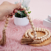 Wood Bead Pendant Decoration AJEW-OC00001-3