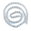 Electroplate Transparent Glass Beads EGLA-B013-02A-PL05-2