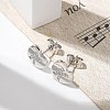 Rack Plating Brass Micro Pave Clear Cubic Zirconia Stud Earrings EJEW-K299-01P-K-2