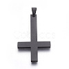 304 Stainless Steel Saint Peter's Cross Big Pendants STAS-L218-04B-1