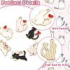 30Pcs 6 Styles Alloy Enamel Pendants ENAM-YW0008-96-2