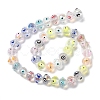 Transparent Evil Eye Glass Beads Strands LAMP-K037-04A-2