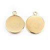 Rack Plating 304 Stainless Steel Pendant Cabochon Settings X-STAS-F191-14G-G-2