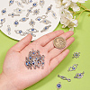 50Pcs 10 Style Alloy Links PALLOY-CJ0001-167-5