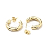 Acrylic Pearl C-shape Stud Earrings EJEW-G288-38G-2