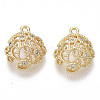 Brass Peg Bails Charms KK-S355-029-NF-2