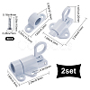 Aluminum & Alloy Lock Catch Clasps AJEW-GF0004-87A-2