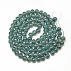 Baking Paint Glass Beads Strands X-DGLA-Q023-8mm-DB16-2