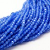 Dyed Natural White Jade Bead Strands G-J311-M-2