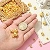 468Pcs 5 Style Brass Round Textured Spacer Beads KK-CJ0002-13-3