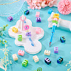 20Pcs UV Plating Opaque Acrylic European Beads OACR-TADJ0001-16E-5