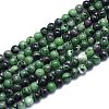 Natural Ruby in Zoisite Beads Strands G-K310-C10-6mm-1