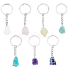 DICOSMETIC 7Pcs 7 Styles Natural Gemstone Keychain KEYC-DC0001-07-1