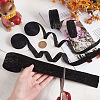 5 Rolls 5 Styles Sparkle Single Face Velvet Ribbons SRIB-BC0001-21B-3
