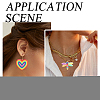 22Pcs 11 Styles Rainbow Color Printed Acrylic Pendants OACR-CA0001-21-5