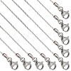 12Pcs 304 Stainless Steel Serpentine Chain Necklaces Set for Men Women NJEW-SC0001-26-1