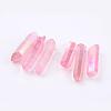 Electroplated Natural Quartz Crystal Graduated Beads Strands G-P315-A08-1