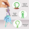100Pcs 20 Styles Opaque Solid Color Bulb Shaped Plastic Push Gate Snap Keychain Clasp Findings KY-TA0001-58-5