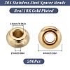 200Pcs 304 Stainless Steel Spacer Beads STAS-SC0007-54-2