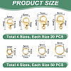 80Pcs 4 Styles 304 Stainless Steel Lobster Claw Clasps DIY-PH0028-67-2
