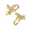 Rack Plating Brass Micro Pave Cubic Zirconia Peg Bails KK-S397-10G-2