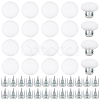 24 Bags Flat Round Cloth Cap Nail Buttons BUTT-BC0001-21C-1