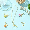 5Pcs 5 Styles Sport Ball Theme Brass Enamel European Dangle Charms KK-CJ0003-89-6