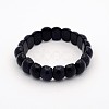 Synthetic Blue Goldstone Oval Bead Stretch Bracelets BJEW-J127-B09-1