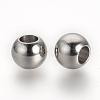 Tarnish Resistant 304 Stainless Steel European Beads X-STAS-R071-39-2