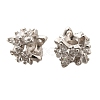 925 Sterling Silver Micro Pave Clear Cubic Zirconia Beads STER-B006-14P-1