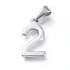 Non-Tarnish 304 Stainless Steel Pendants STAS-L210-05C-P-1
