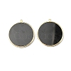 Natural Dyed & Heated Black Agate Pendants G-E526-10O-1