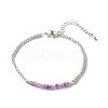 Natural Amethyst Beaded Bracelets BJEW-JB06384-02-1