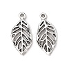 Tibetan Style Alloy Leaf Pendants TIBEP-Q035-54AS-NR-1