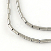 Column Electroplated Non-magnetic Synthetic Hematite Beads Strands G-R259-69F-1